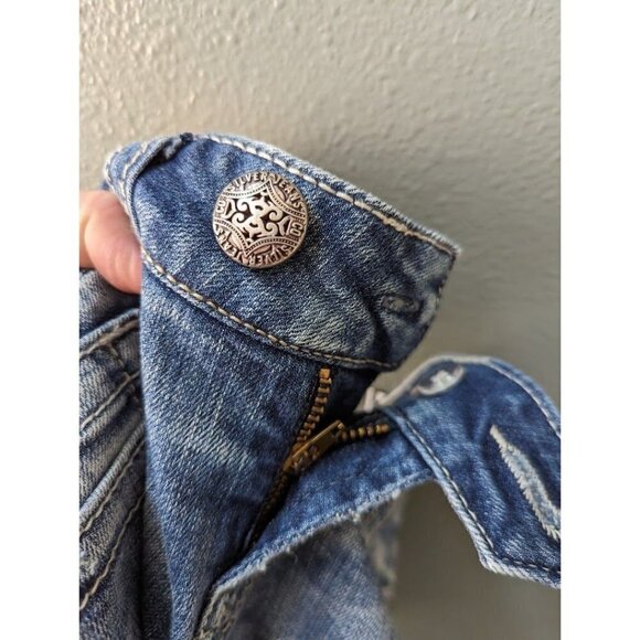 Silver Jeans Shorts Low Rise Indigo Cuffed Denim Straight Women's 28 NEW - Picture 5 of 7